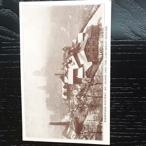 Postcard OH Rookwood Pottery Mt Adam Cincinnati Skyline Ohio DB UNP